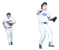 フライを追うユージとオサム