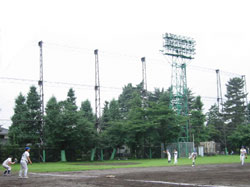 試合直前のグラウンド