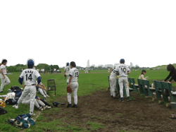 試合終えて着替え