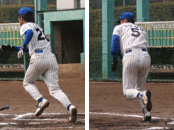 ブンとユーゴの打席