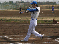 ３回ブン三塁打