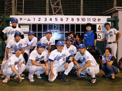 スコアボード前集合写真