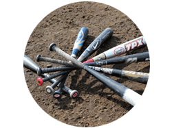 おまけ写真　螺旋状に組まれたバット