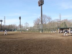 投手と打者遠景